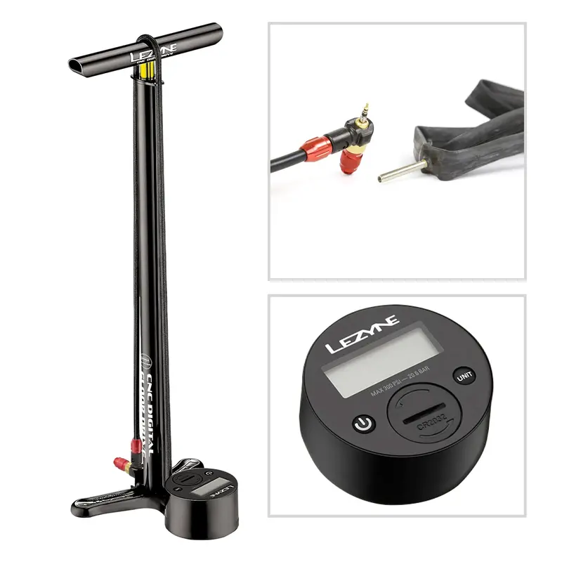 Lezyne Cnc Digital Drive 3.5" 220 Psi Floor Pump 1