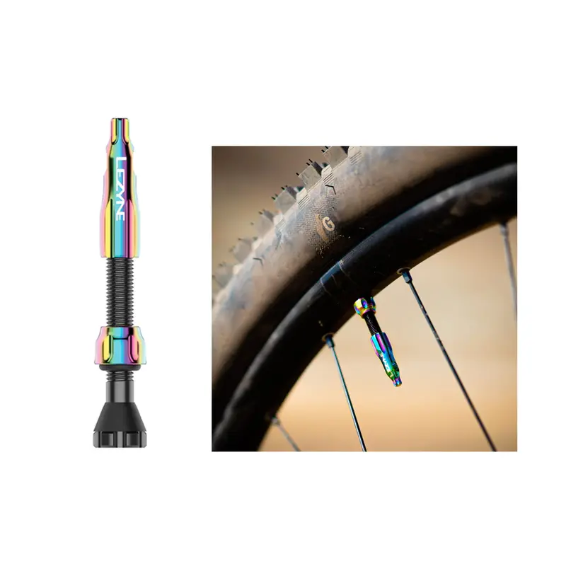 Lezyne Cnc Tlr Tubeless Valve 44Mm, Neo Metallic 1
