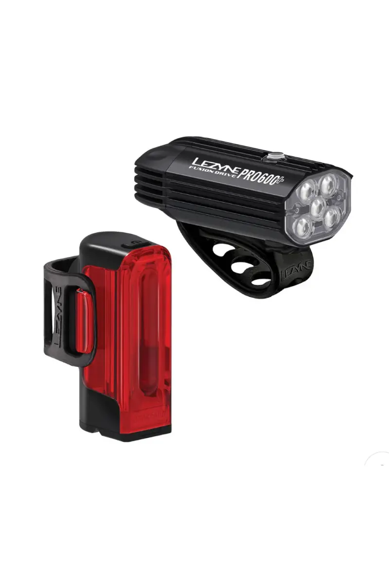 Lezyne Fusion Drive Pro 600+/Strip Set Fusion Drive Pro 600 + Rear + Strip Drive 300+ Rear 1
