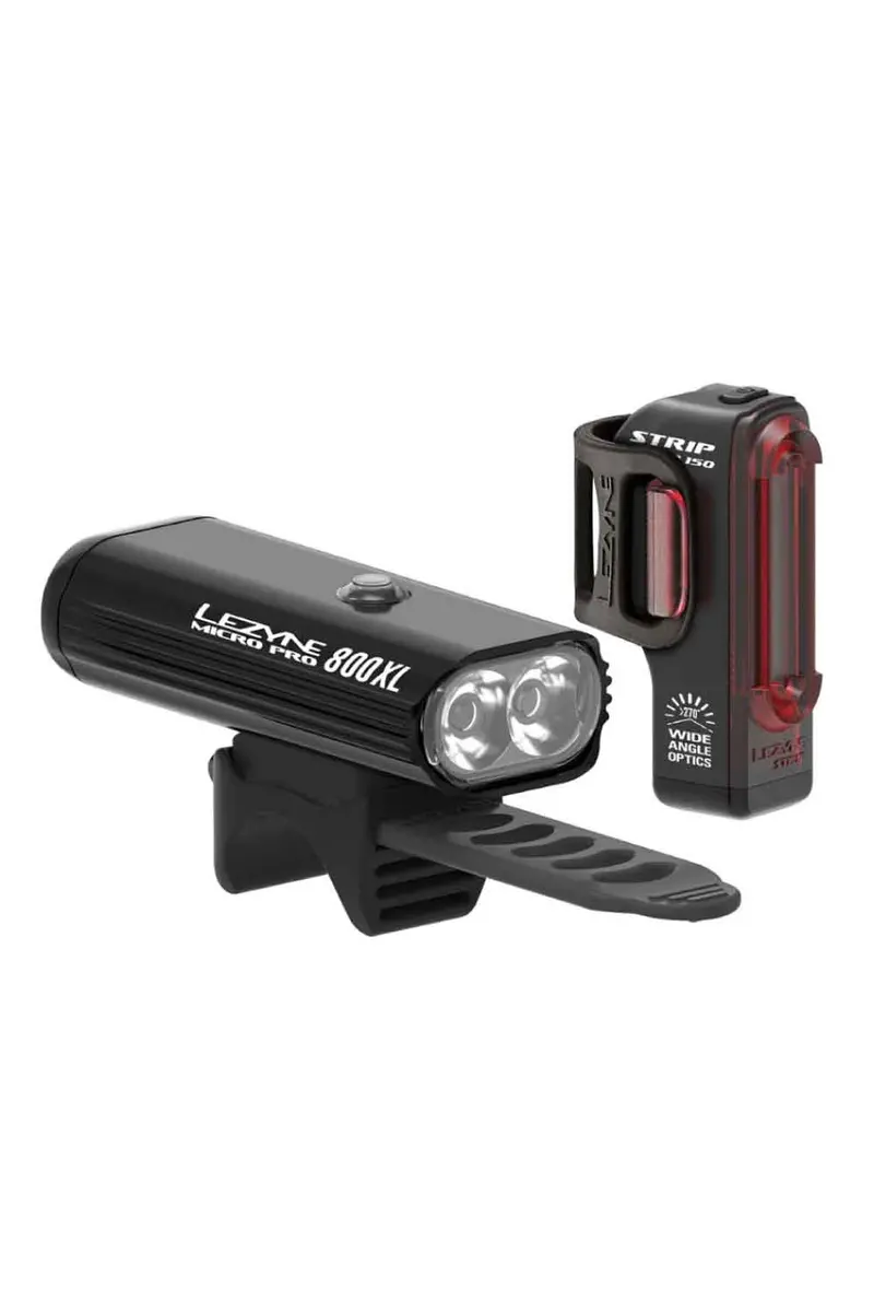Lezyne Light Pack Micro Pro 800Xl Front W/ Strip Drive 150 Lumen Rear 1