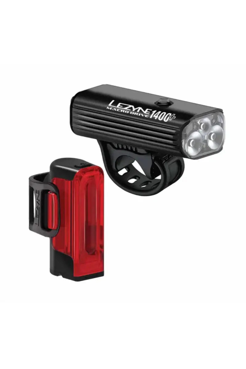 Lezyne Macro Drive 1400+/Strip Drive Set Macro Drive 1400+ Front + Strip Drive Pro 400+ Rear 1