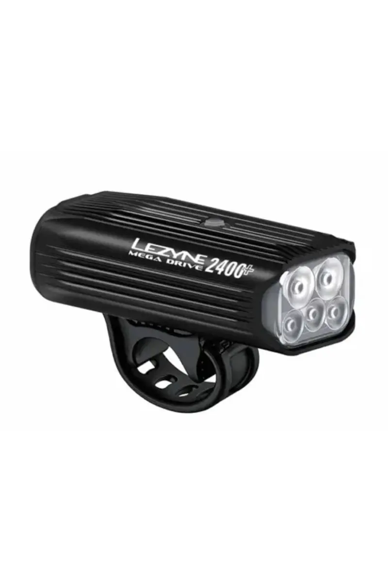 Lezyne Mega Drive 2400+ Front 2400 Lumen Usb-C Recahargeable Front Light, Rubber Strap 1