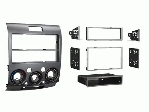 Mazda Bt-50 Ford Ranger 2007 - 2011 Din & Double Din (Silver) Fitting Kit 1