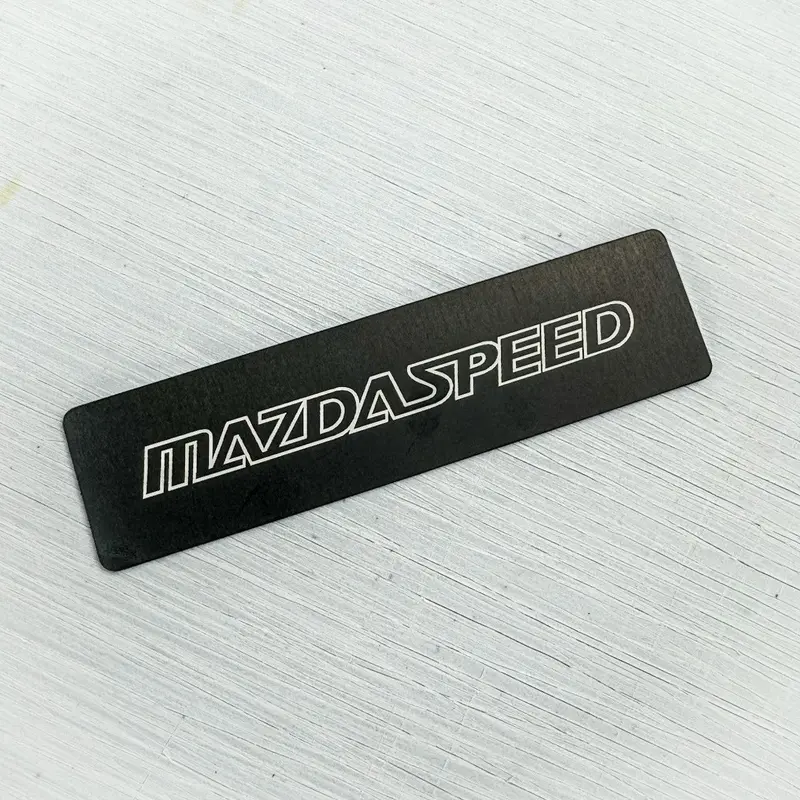 Mazdaspeed Weathertech Floor Mat Logo (Etched Metal) - Universal 1