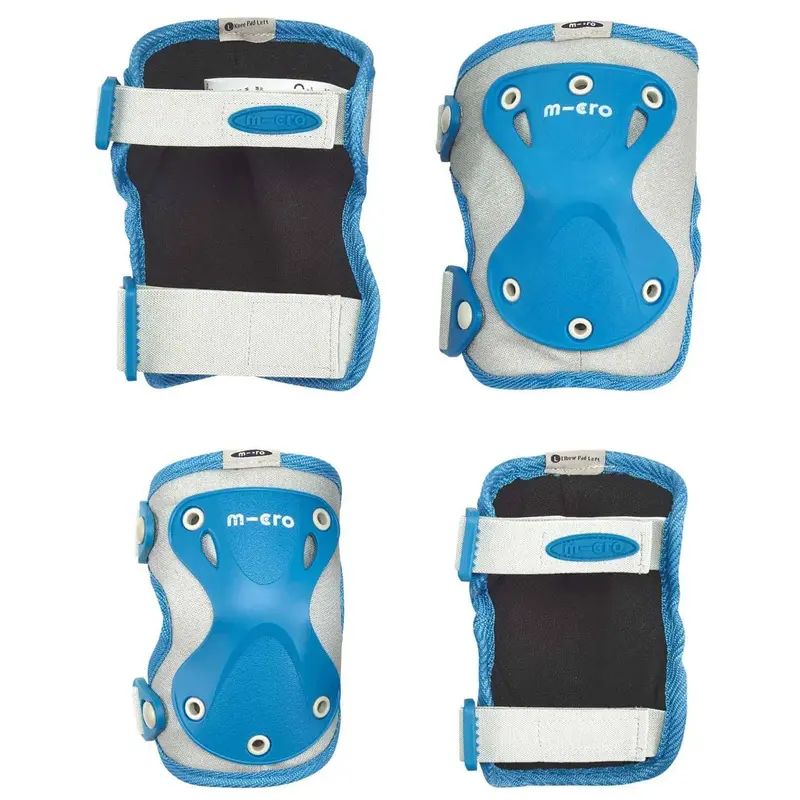 Micro Kids Knee & Elbow Pads Reflective - Alaskan Blue 1