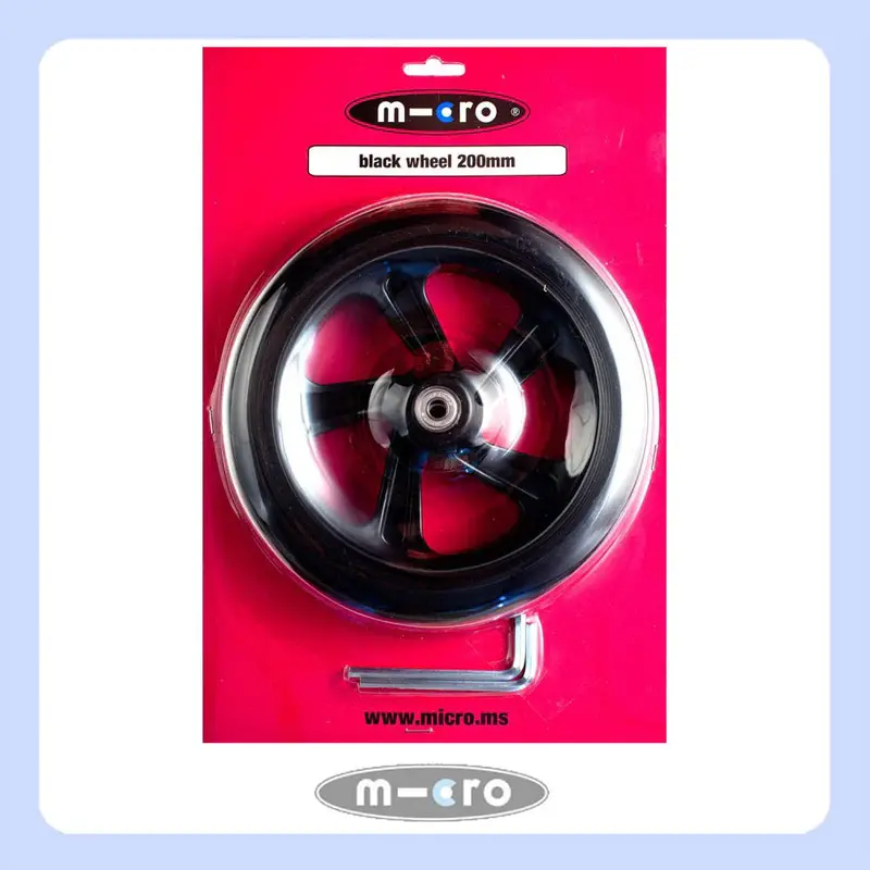 Micro Scooter Wheel Black 200Mm Suits Micro Classic, Suspension, Cruiser 1