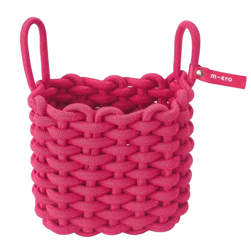 Micro Woven Cotton Scooter Basket, Pink 1
