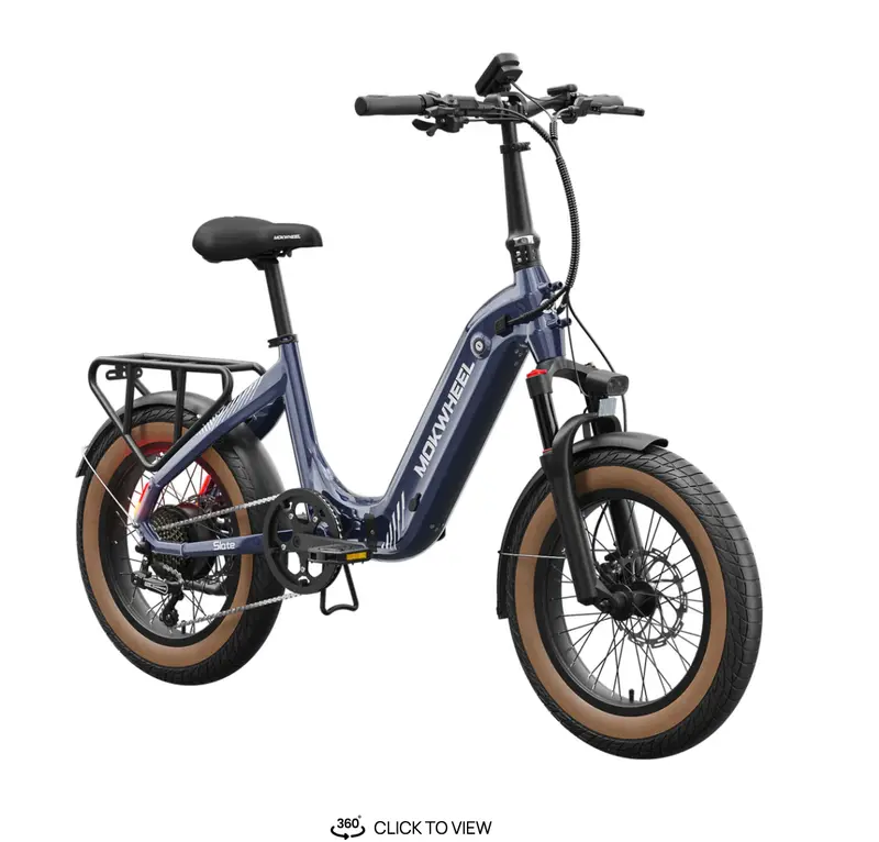 Mokwheel Slate Step Thru Folding Electric Fat Tire Bike 1