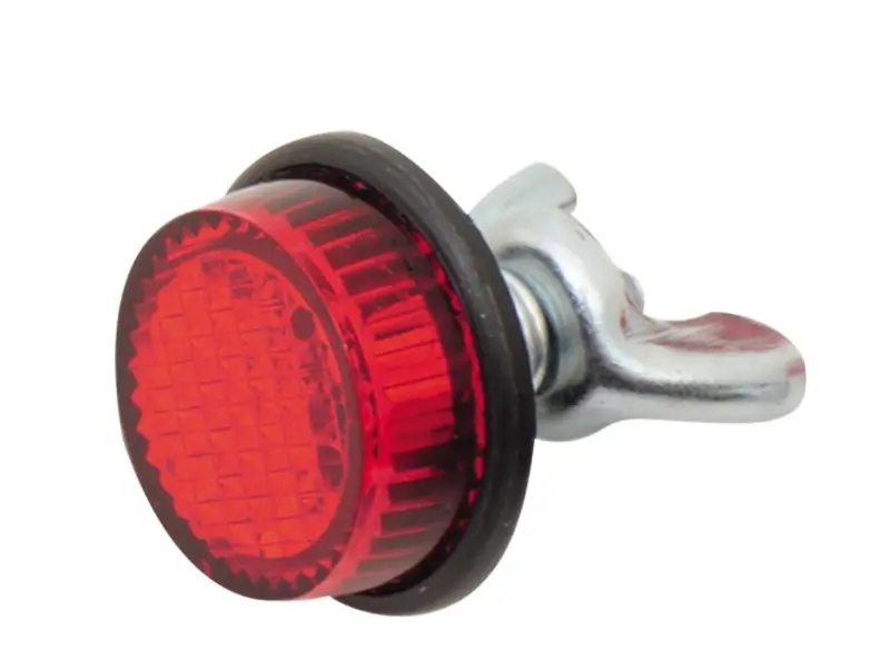 Motorcycle License Plate Fasteners-Reflectors-Red 1