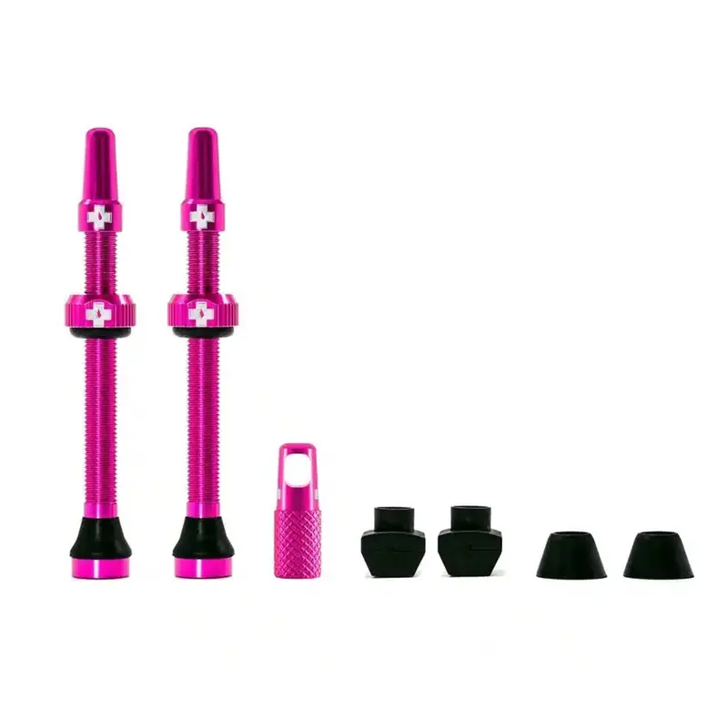 Muc-Off Tubeless Valve Kit - Tyre Insert Compatible Pink 60Mm 1