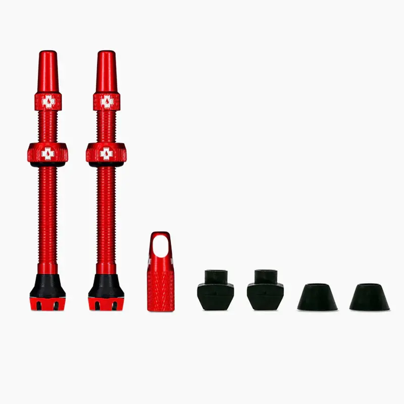 Muc-Off Tubeless Valve Kit - Tyre Insert Compatible Red 60Mm 1