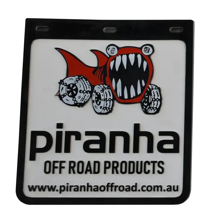 Mudflap 232Mm X 249Mm White - Piranha 1