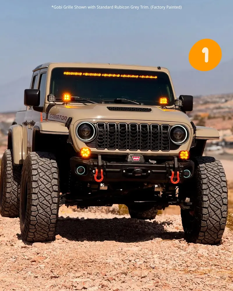 Oem Color Matched Front Grille - 2018+ Wrangler Jl / Gladiator Jt 1