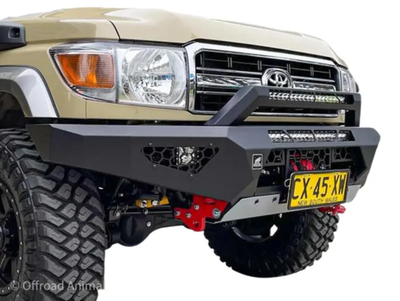 Offroad Animal Predator Bull Bar, Suitable For Toyota Land Cruiser 76, 78, 79 Series, 2007-2023 2