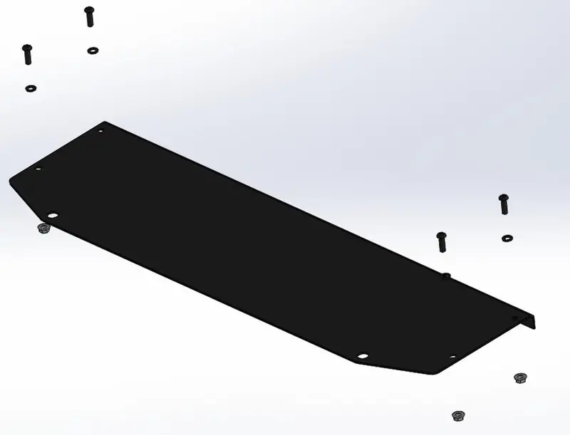 Offroad Animal Winch Area Cover Plate (Delete), Jk, Jl, Jt Wrangler Bull Bar 2