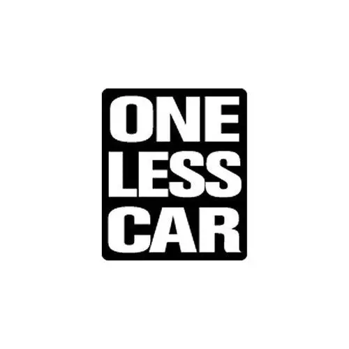 One Less Car Sticker 1