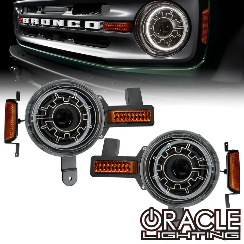 Oracle Oculus Bi-Led Projector Headlights W/ Heated Lenses - 2021+ Bronco 1