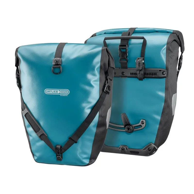 Ortlieb Back-Roller Classic Rear Panniers, Petrol/Black (Pair) 1