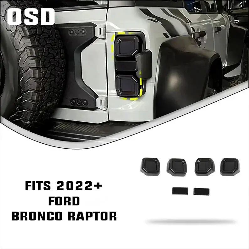 Osd Smoked Acrylc Tail Light Overlays - 2022+ Bronco Raptor 1