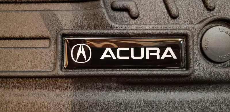 Pair Domed Acura Emblem Inserts For Weathertech Floor Mats 1