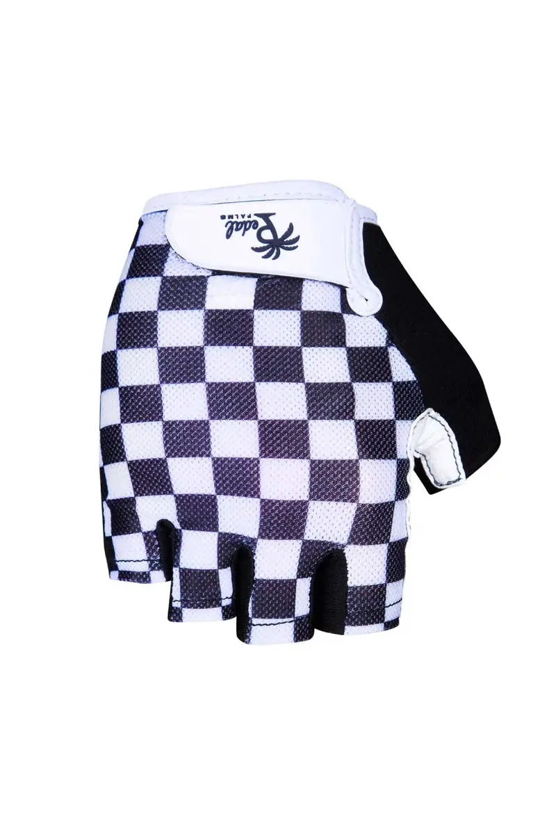Pedal Palms Fingerless Bike Gloves - Checkers 1