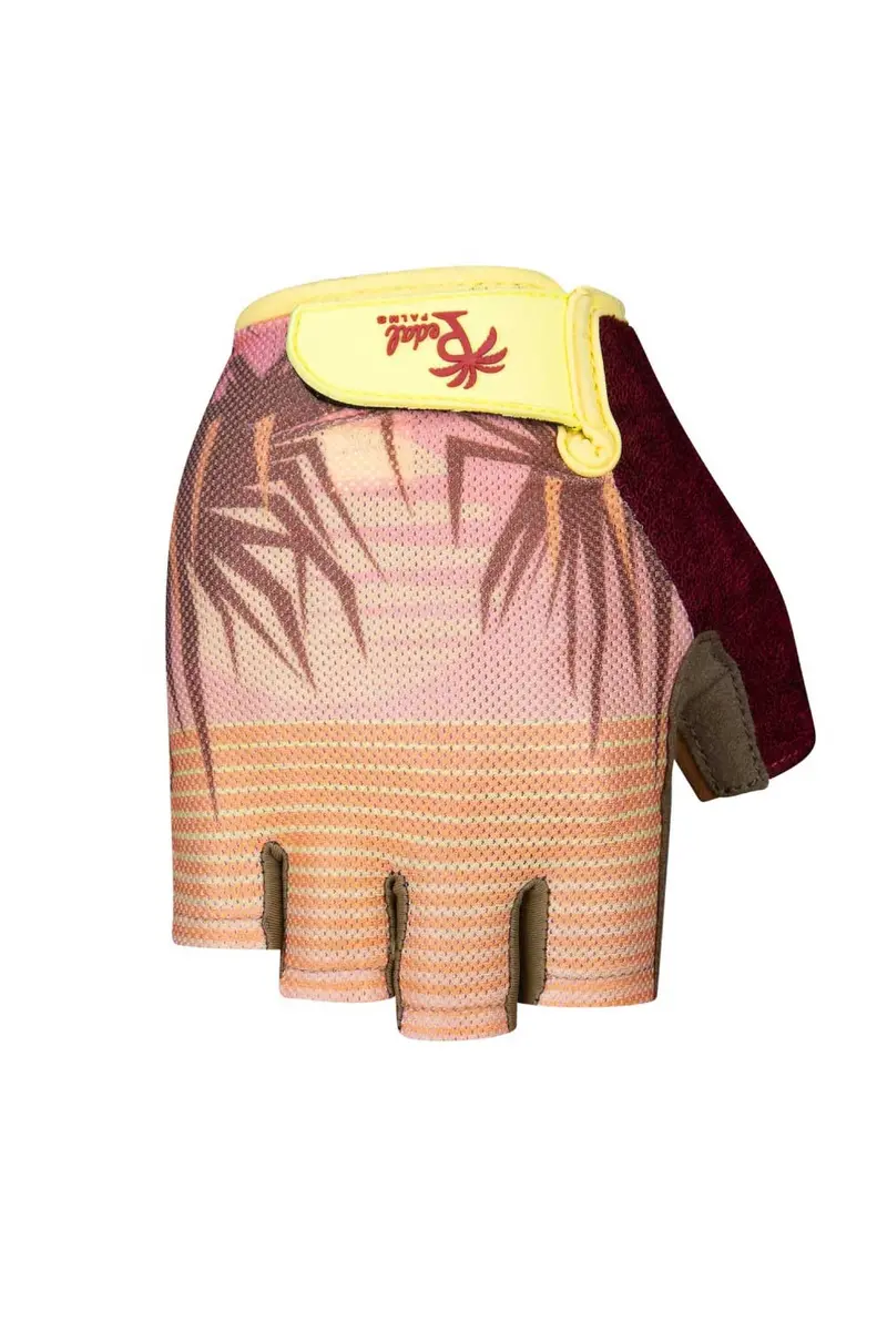 Pedal Palms Fingerless Bike Gloves - Sunset 1