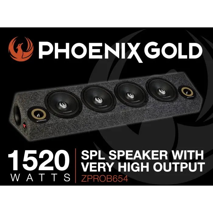 Phoenix Gold Zprob654 High Spl Audio Speaker Box 6.5" Mid Bass And 3.6" Tweeters 1520Watts 2