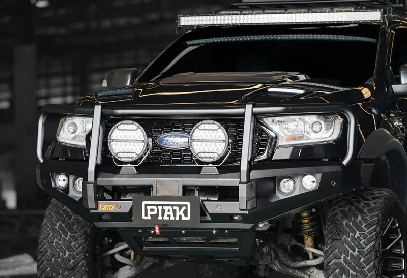 Piak Elite 3-Loop Winch Bar Ford Ranger & Everest 2015-2022 (Black) 1