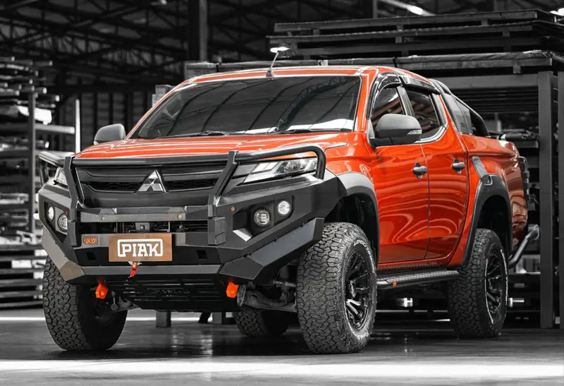 Piak Elite 3-Loop Winch Bar Mitsubishi Triton 2019+ (Orange & Black) 1