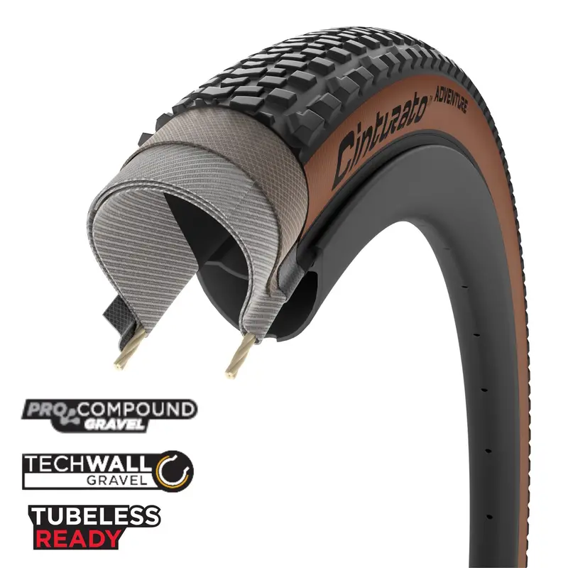 Pirelli Cinturato Gravel Adventure Tan Tubeless Ready 700C Bicycle Tyre 1