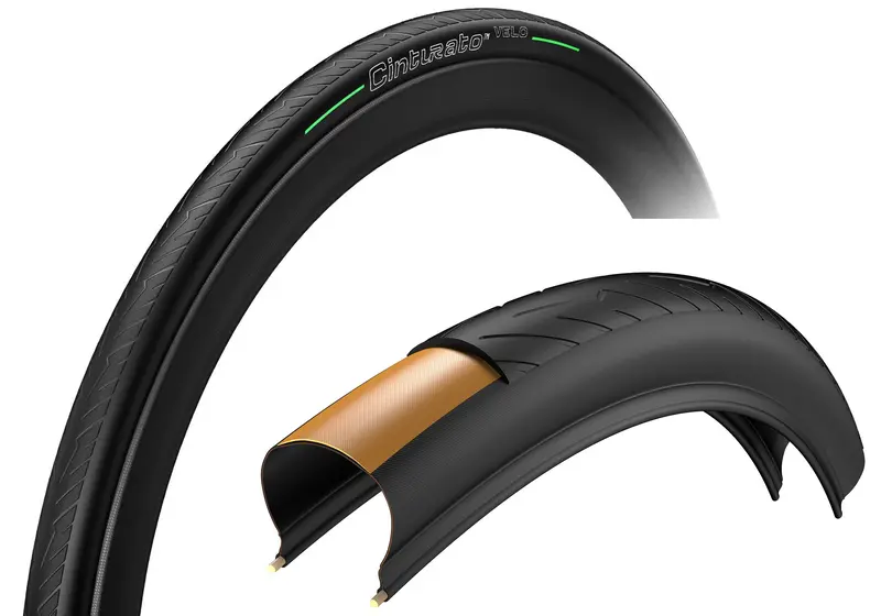 Pirelli Cinturato Velo Tlr 700X26c Road Clincher Tyre, Tubeless Ready, Black 1