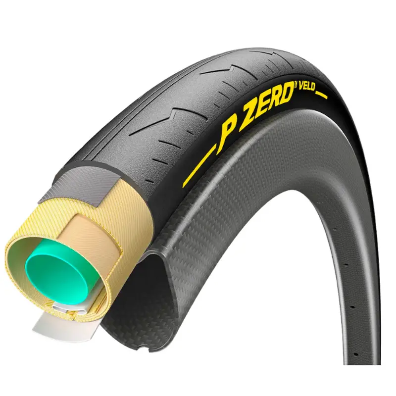Pirelli P Zero Velo Tubular Road Tyre 700X25c - Black 1