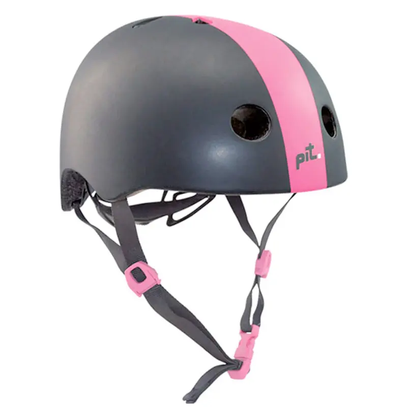 Pit Urban Bike & Skate Helmet, Matte Black/Matte Pink 1