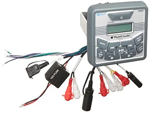 Planet Audio Pgr42r  Gauge-Mount Bluetooth Digital Media Marine Receiver 1