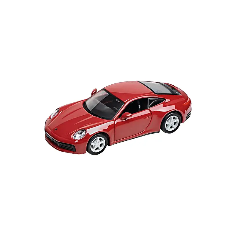 Porsche 911 (992) Carrera 4S Kids Pullback 1:43 Model Car - Carmine Red 1