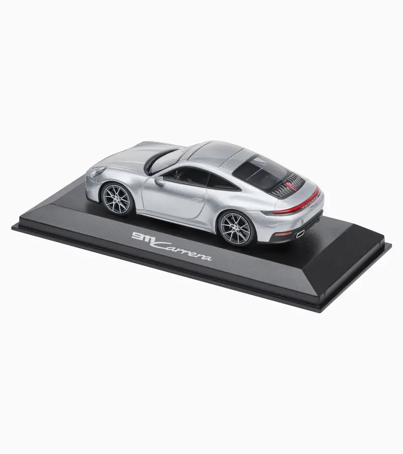 Porsche 911 Carrera Coupé (992.2) 1:43 Scale Model Car - Gt Silver Metallic 1