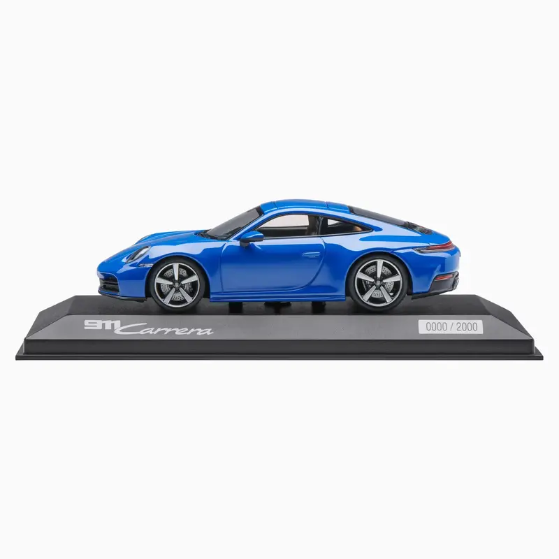 Porsche 911 Carrera Coupé (992.2), 1:43 Scale Model Car - Lugano Blue 1