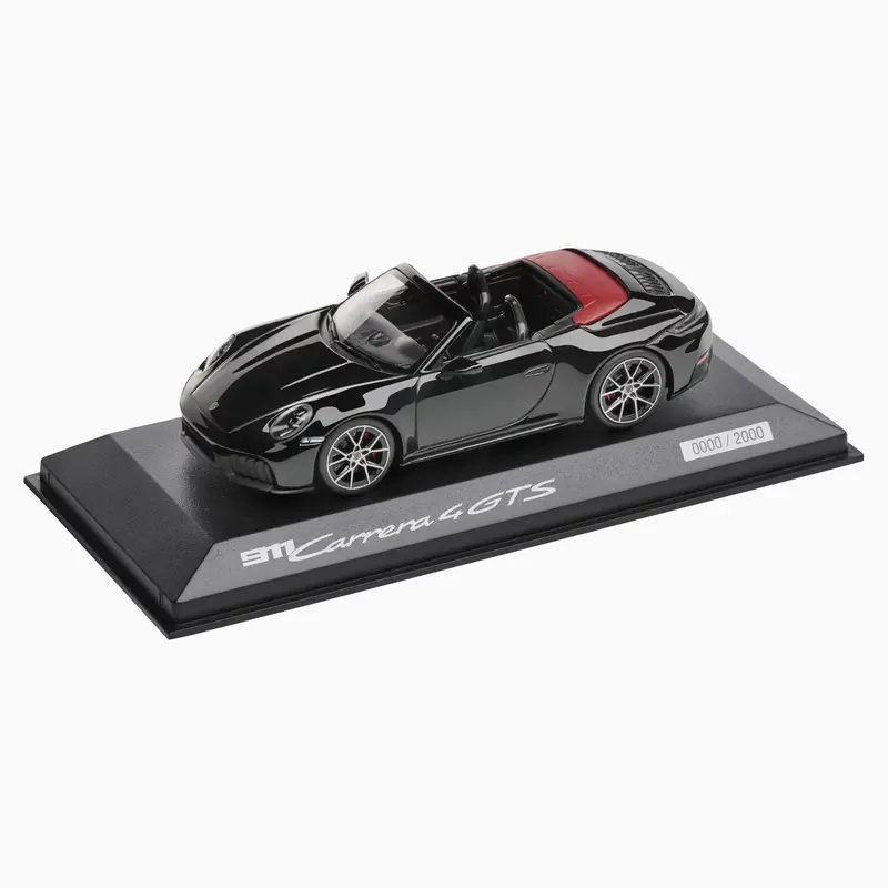 Porsche 911 Carrera Gts Cabriolet (992.2), 1:43 Scale Model Car - Black 1