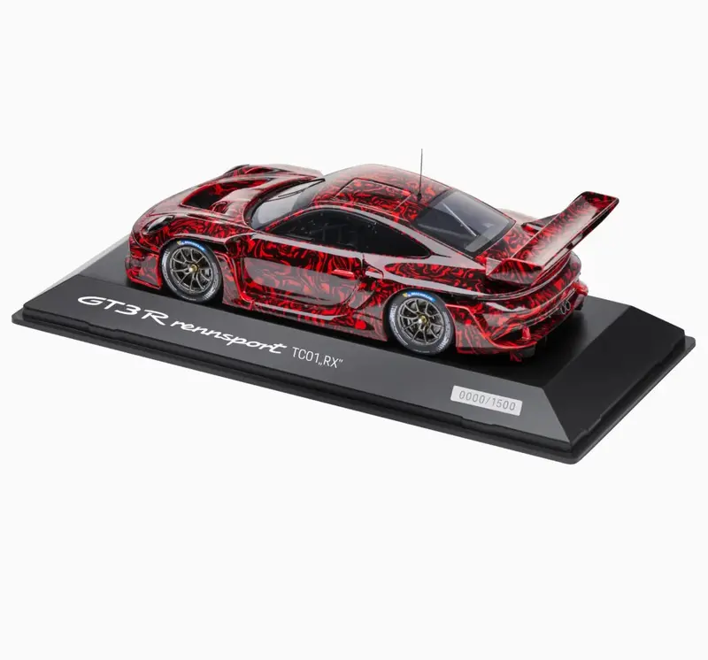 Porsche 911 Gt3 R Rennsport 1:43 Scale Model Car - Red/Black 1