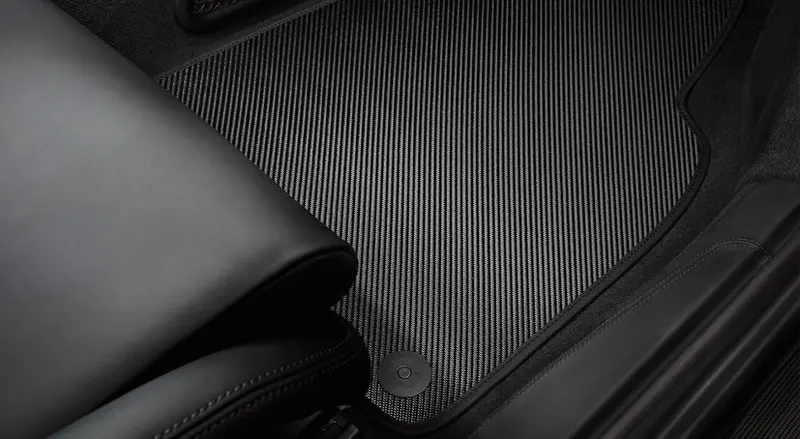 Porsche Carbon Floor Mats With Leather Edging - 911 (991 & 991.2) 1