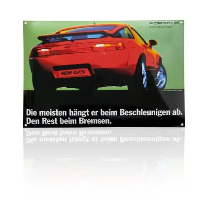 Porsche Classic Enamel Sign - 928 Gts 1