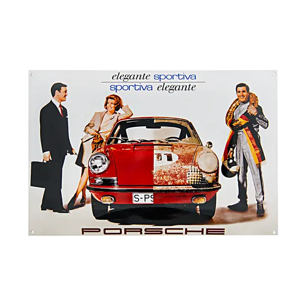 Porsche  Classic Enamel Sign- Elegant Sportiness 1