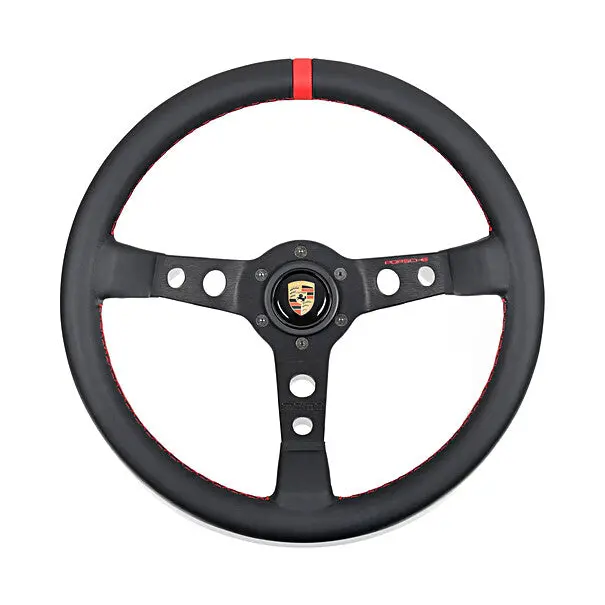 Porsche Classic Momo Performance Steering Wheel - Red Stitching 1