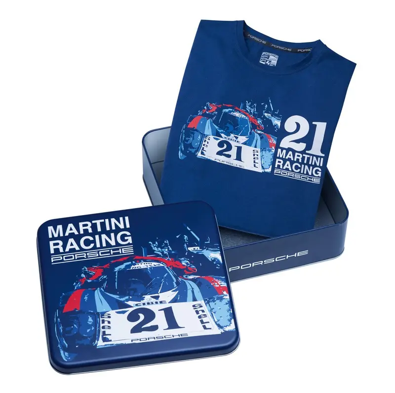 Porsche Collector's T-Shirt, Blue #21 - Martini Racing 1