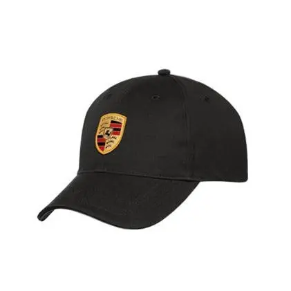 Porsche Crest Logo Baseball Hat In Black - Adjustable 1