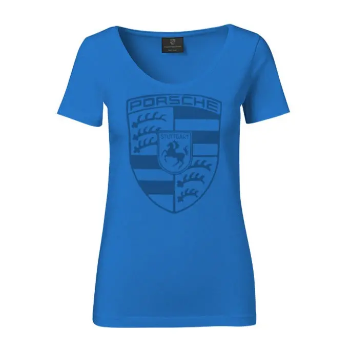 Porsche Crest Women's T-Shirt - Blue (Us-Market Release) 1
