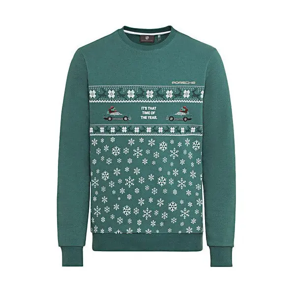 Porsche Holiday Christmas Sweater - Green 1