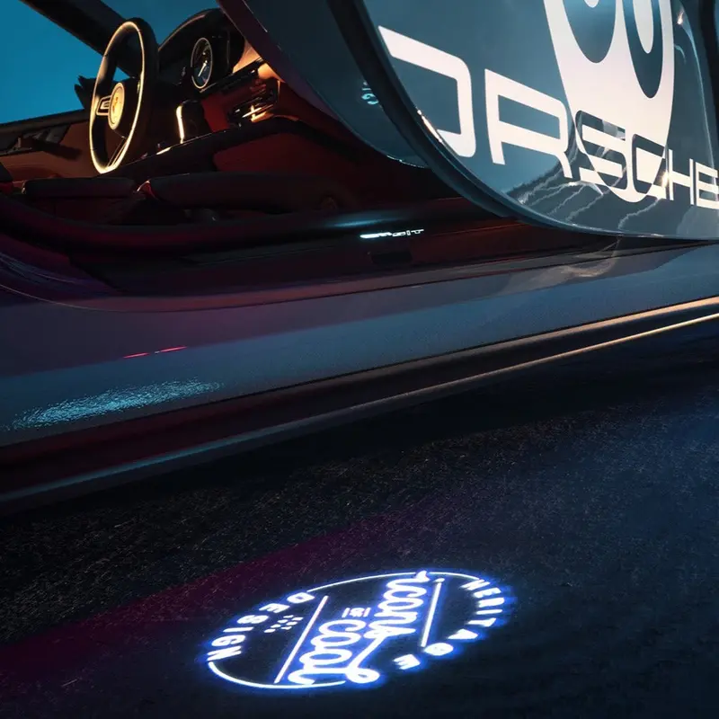 Porsche "Icons Of Cool" Logo Led Door Projectors 1