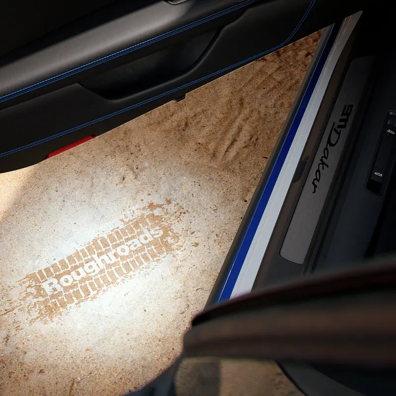 Porsche Led Door Projectors With "Roughroads" Lettering 1