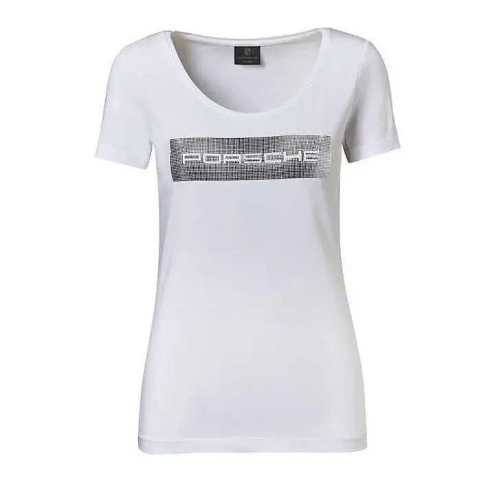 Porsche Lettering Women's T-Shirt, White 1